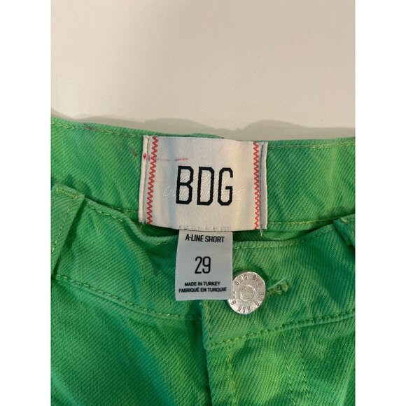 BDG A-Line Shorts Sz 29 Bright Green Urban Outfitters - Picture 7 of 10